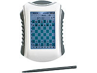 MGT Mobile Games Technology 3in1-Spielkonsole mit Touchscreen: Schach, Dame, Gewinn mit 4; Retro-Videospiel-Controller mit TV-Anschluss 